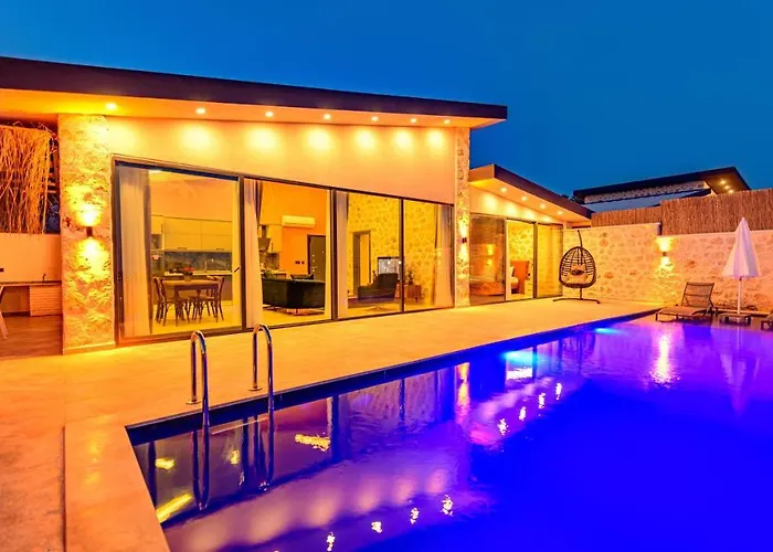 Villa Selim - 1 Bed Honeymoon Villa With Jacuzzi In Kalkan Cavdir  photo